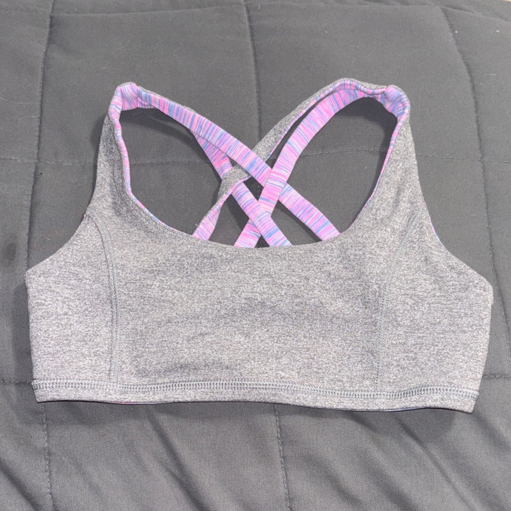 Ivivva by lululemon Reversible Vitality Space Dye Sports Athletic Dance Bra Top